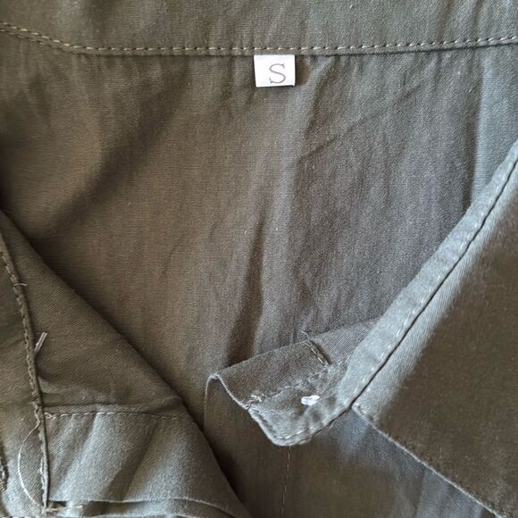 Flowy Maxi Casual V Neck Smocked Tiered Sundress Long Skirt with Pockets - Picture 9 of 12